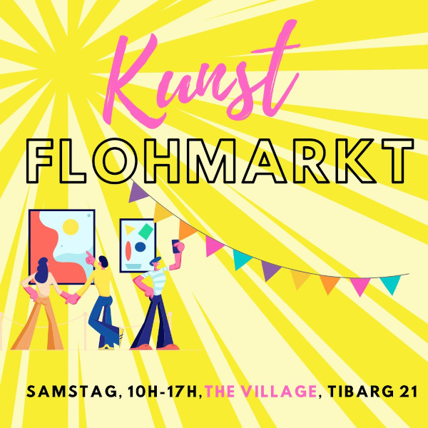 Kunstflohmarkt 10 bis 17 Uhr (Samstag, 01.07.23 im Village)